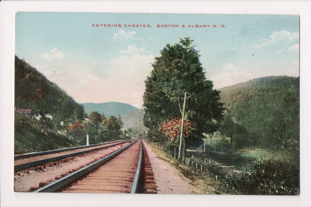 Train - Railroad - Boston and Albany RR entering Chester - tracks - w03718