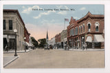 WI, Baraboo - Third Ave street scene postcard - C08051