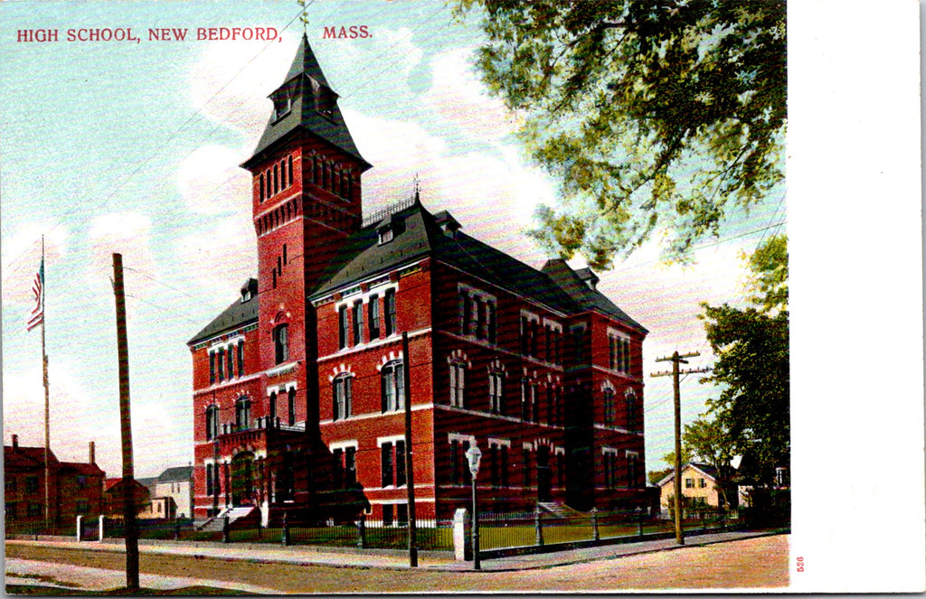 MA, Bedford - High School - A C Bosselman postcard - CP0044